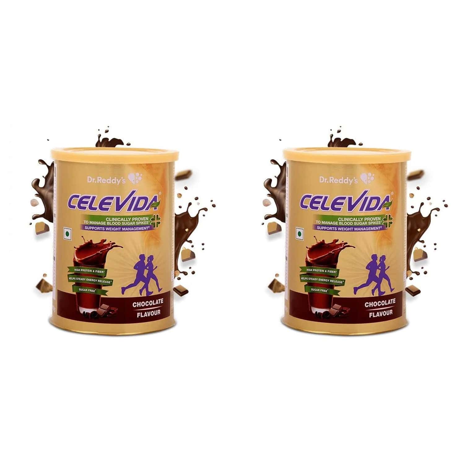Celevida - Nutrition Health Drink For Choclate Flavour| No Added Sugar | 400g Pack Of 2