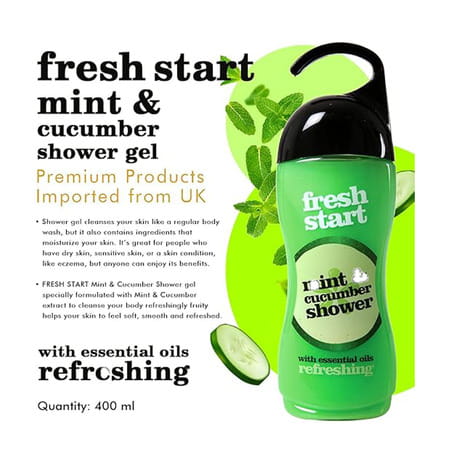 Xpel Marketing Fresh Start Mint & Cucumber (Body Wash) 400ml