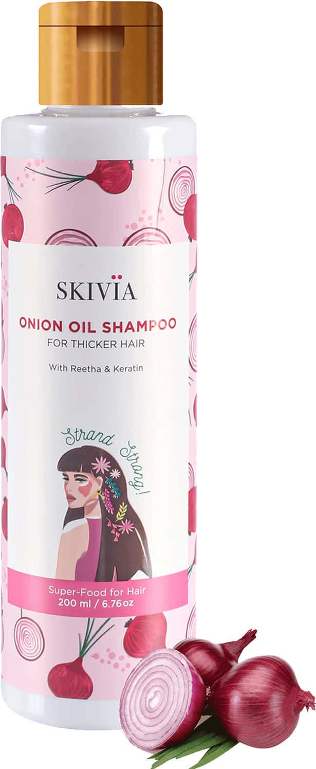 Buy SKIVIA ONION OIL SHAMPOO WITH REETHA & KERATIN 200MLENHANCES