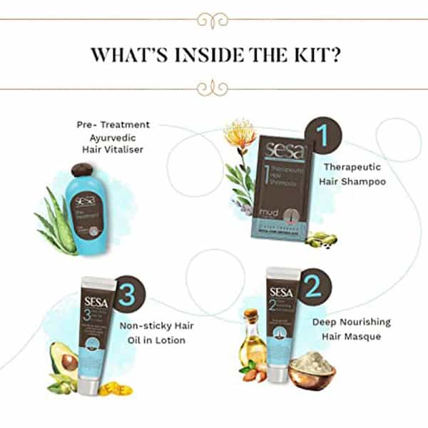 Sesa Ayurvedic Hair Spa Kit Box Of 3