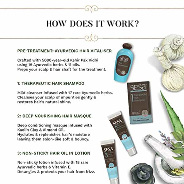 Sesa Ayurvedic Hair Spa Kit Box Of 3