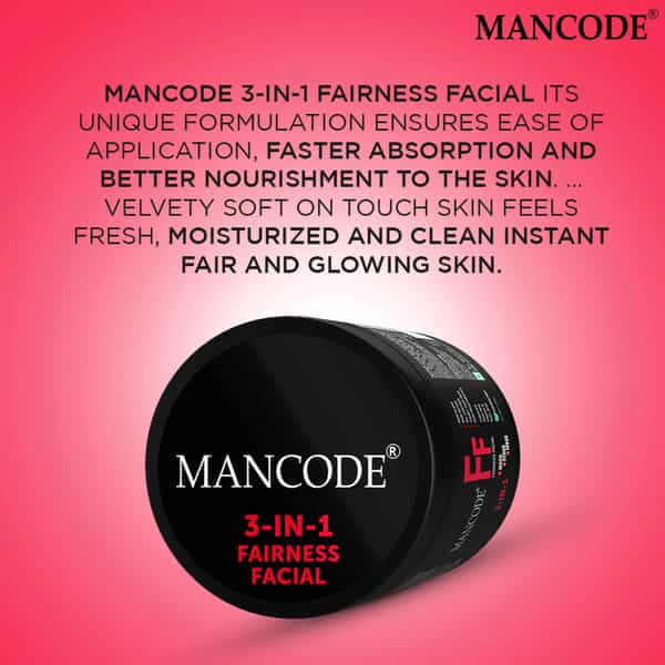 Mancode 3 In 1 Fairness Cream 100Gm