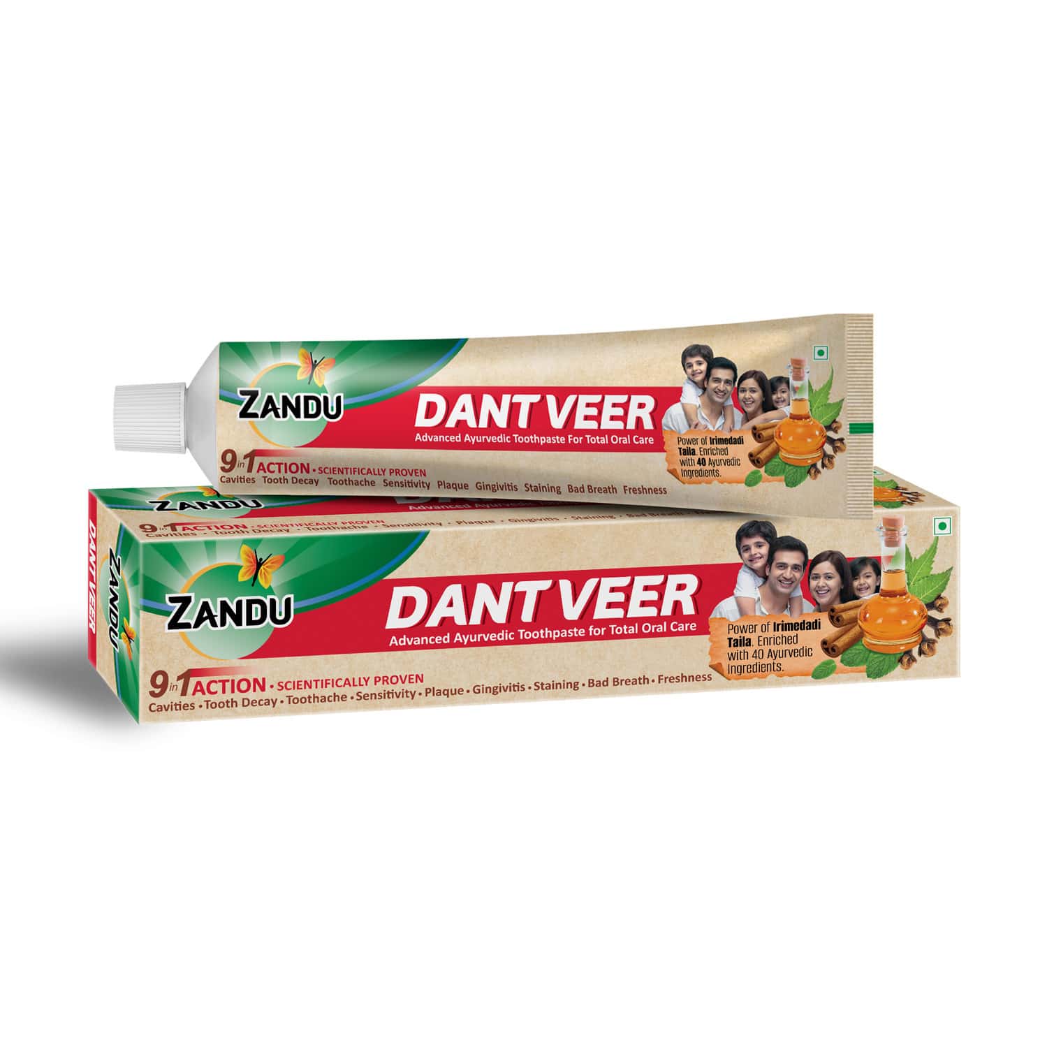 Zandu Dantveer Advanced Ayurvedic Toothpaste Fights 9 Dental Problems 100 Gm