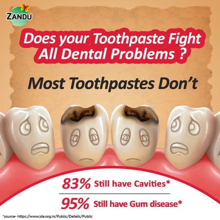 Zandu Dantveer Advanced Ayurvedic Toothpaste Fights 9 Dental Problems 100 Gm