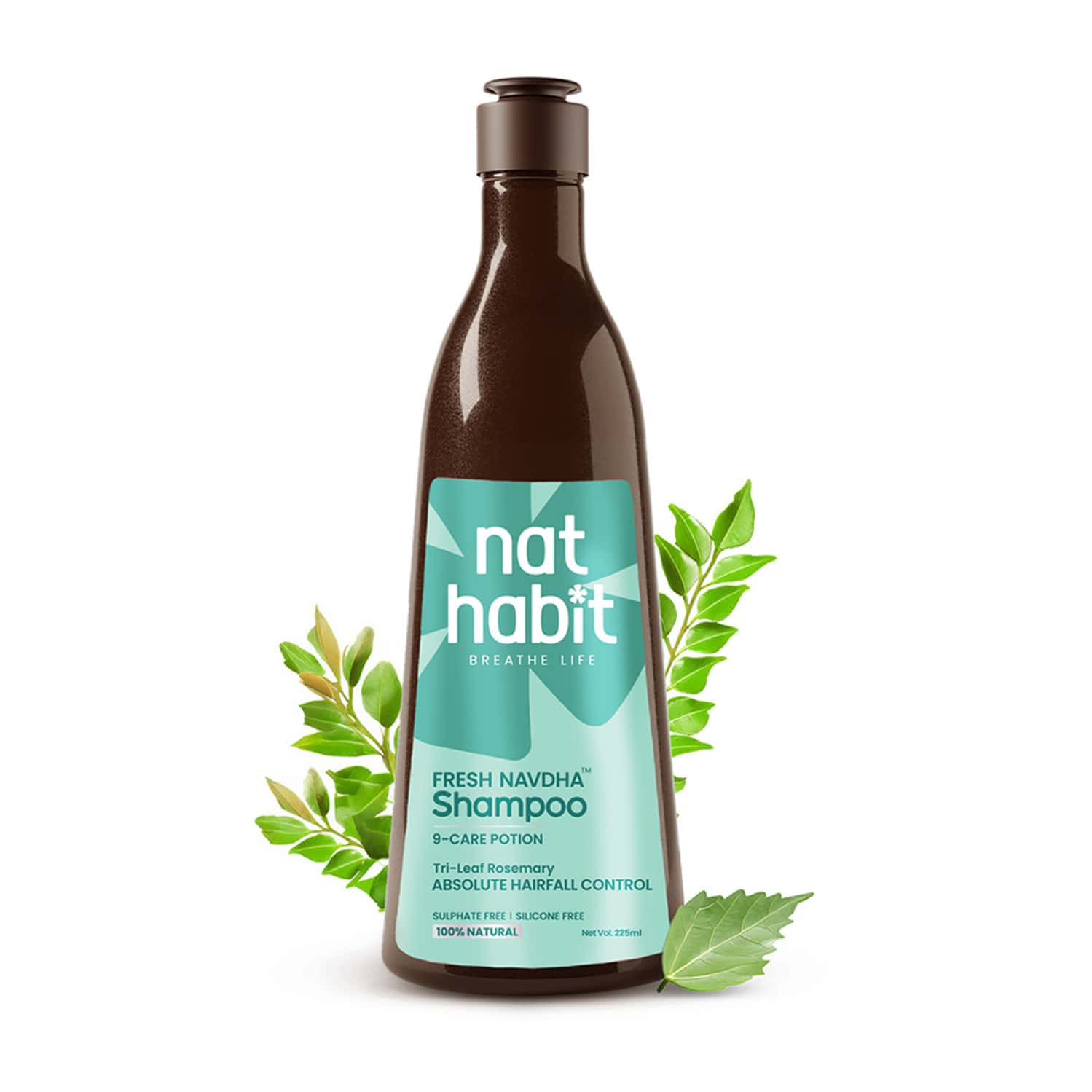 Nat Habit Natural Anti Hairfall Rosemary Shampoo For Women & Men | Sulphate & Paraben Free (250ml)