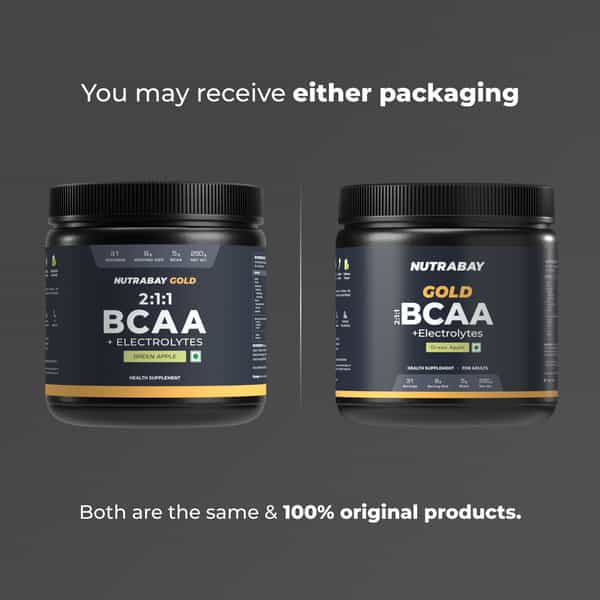 Nutrabay Gold Bcaa 2:1:1 Electrolytes|5G Bcaa | Pre/Post Workout Energy Drink|250G | Green Apple