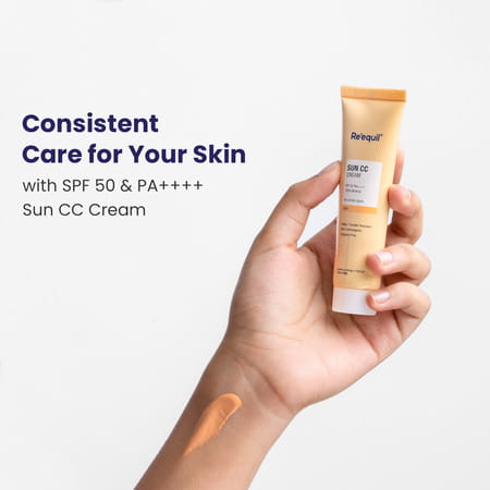 Reequil Sun Cc Cream (Vivid) Spf 50 Pa++++|100% Mineral Uv Filter|30gm