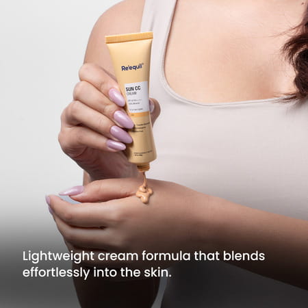 Reequil Sun Cc Cream (Vivid) Spf 50 Pa++++|100% Mineral Uv Filter|30gm