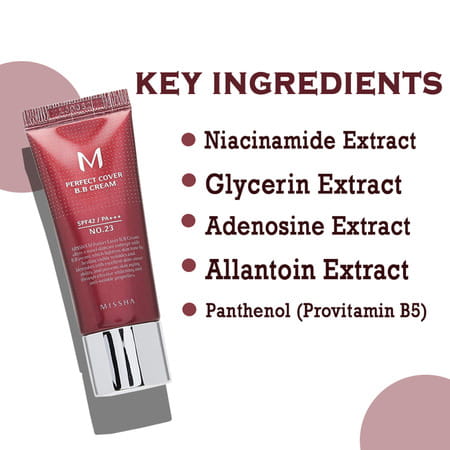 Missha M Perfect Cover Bb Cream Spf42/Pa+++ [No.23] - Matte Finish - All Skin | Radiant Glow - 20ml