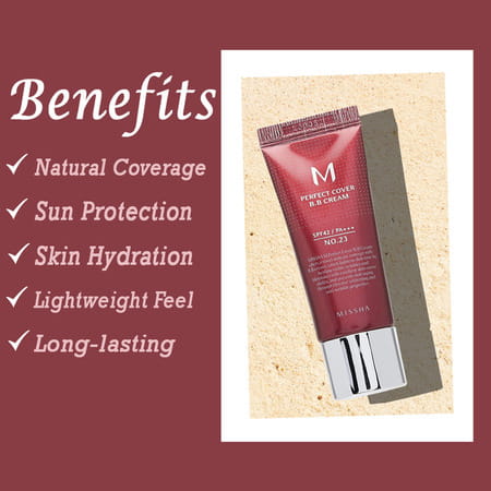 Missha M Perfect Cover Bb Cream Spf42/Pa+++ [No.23] - Matte Finish - All Skin | Radiant Glow - 20ml
