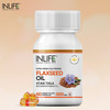 Inlife Flaxseed Oil (Omega 3 6 9) Fatty Acid Supplement Extra Virgin Cold Pressed 500Mg-60 Capsules