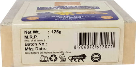 Khadi Pure Herbal Lavender & Ylang Ylang With Lavender Flowers Soap With Sheabutter - 125g