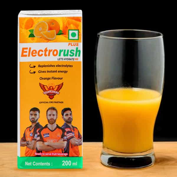 Electrorush Plus Orange Health Drink Pack Of 8 (200 Ml)