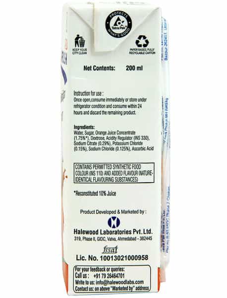 Electrorush Plus Orange Health Drink Pack Of 8 (200 Ml)
