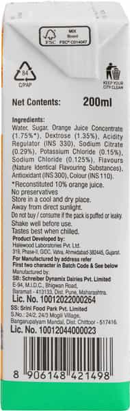Electrorush Plus Orange Health Drink Pack Of 8 (200 Ml)