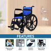Everactiv Everyday Economy Foldable Wheelchair | Blue