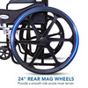 Everactiv Everyday Economy Foldable Wheelchair | Blue
