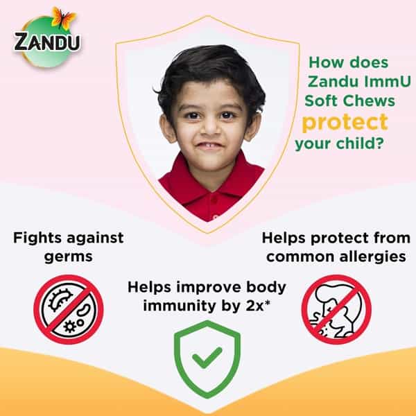 Zandu Immu Tasty Mixed Fruit Immunity Soft Chews Packet Of 60