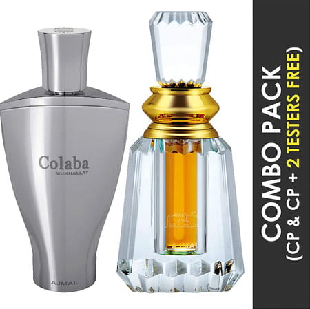 Ajmal Colaba Mukhallat Cp Attar 14ml For Unisex And Oudh Mukhallat Cp Oil Women 6ml For Unisex