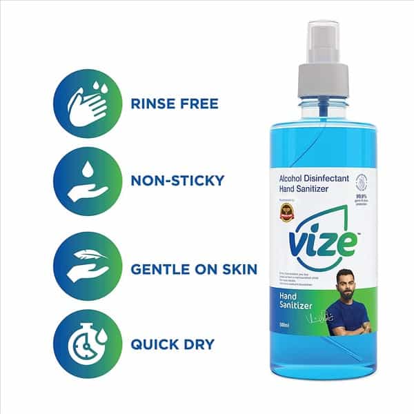 Vize Hand Sanitizer With 75% Isopropyl Alcohol Ip - 500 Ml