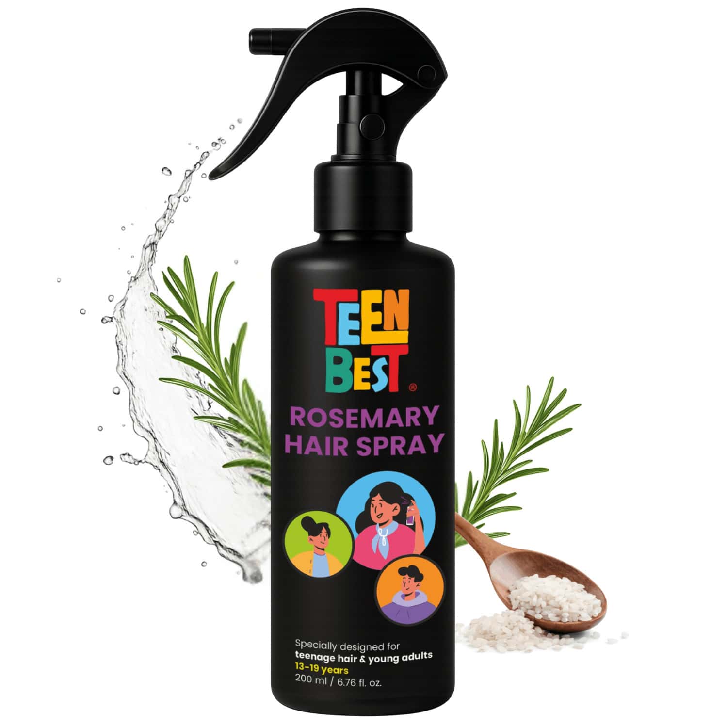 Healthbest Rosemary Water Spray For Hair Growth With Double Rosemary Extract & Rice Water - 200ml