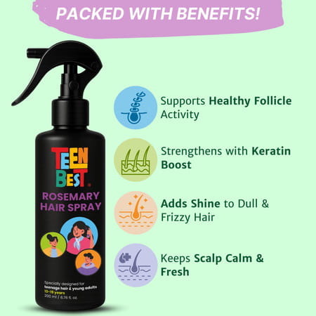 Healthbest Rosemary Water Spray For Hair Growth With Double Rosemary Extract & Rice Water - 200ml