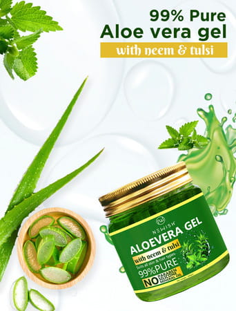 Newish Aloe Vera Gel For Face Enriched With Tulsi & Neem For Face & Skin 200gm