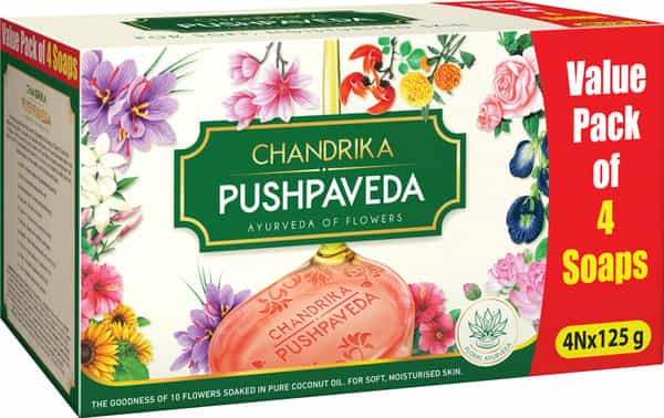Chandrika Pushpaveda Soap 125G X 4