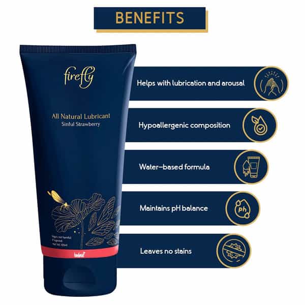 Imbue Naturals Firefly All Natural Lubricant | Sinful Strawberry (100Ml)