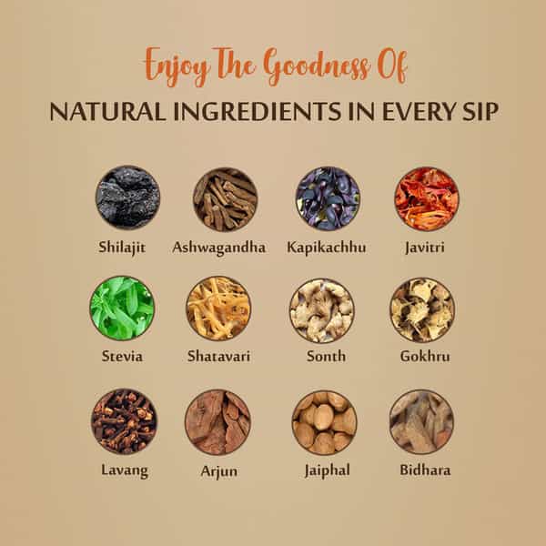 Upakarma Ayurveda Pure Shilajit Tea With 12 Plus Ayurvedic Herbs -Pack Of 20 Sachets