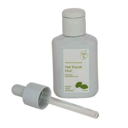 Bbb Better Body Bombay Argan & Pistachio Hair Repair Elixir | For Dry | Damaged Hair (50ml)