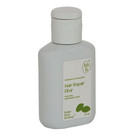 Bbb Better Body Bombay Argan & Pistachio Hair Repair Elixir | For Dry | Damaged Hair (50ml)