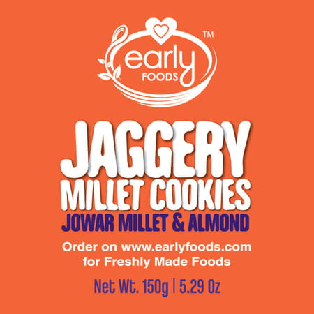 Early Foods Pack Of 6 - Jowar Almond Jaggery Cookies