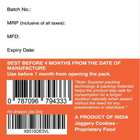 Early Foods Pack Of 6 - Jowar Almond Jaggery Cookies