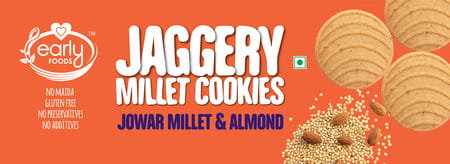 Early Foods Pack Of 6 - Jowar Almond Jaggery Cookies
