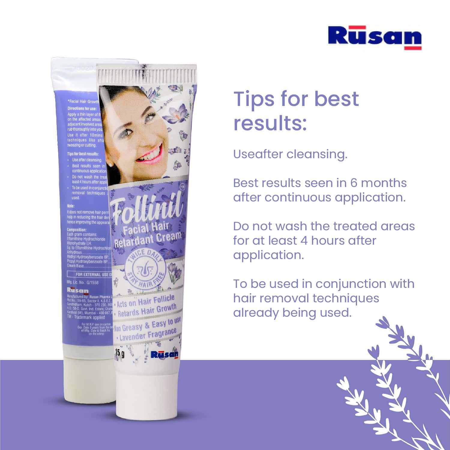 Buy FOLLINIL FACIAL HAIR RETARDANT CREAM 15G Online & Get Upto 60