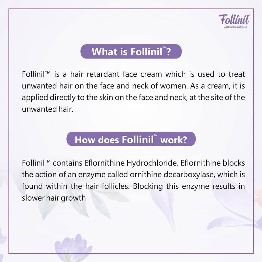 Buy FOLLINIL FACIAL HAIR RETARDANT CREAM 15G Online & Get Upto 60
