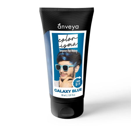Anveya Colorisma Hair Color Makeup-Galaxy Blue 30Ml|Temporary 1-Day 1-Wash|Unisex
