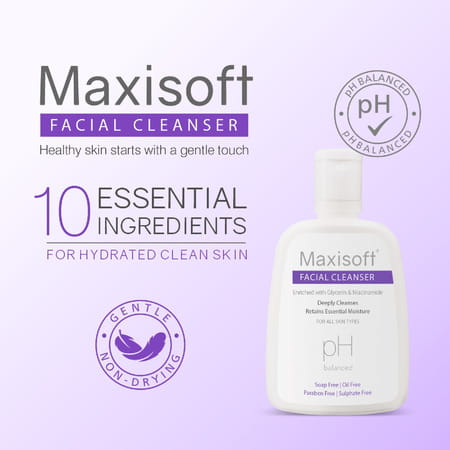 Maxisoft Facial Cleanser All Skin Types Paraben-Free| Ph Balanced - 125 Ml Of Pack 3