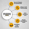 Friends Classic Adult Diapers Pants Style - 20 Count (Large) - Waist Size 30-56 Inch ; 76-142Cm