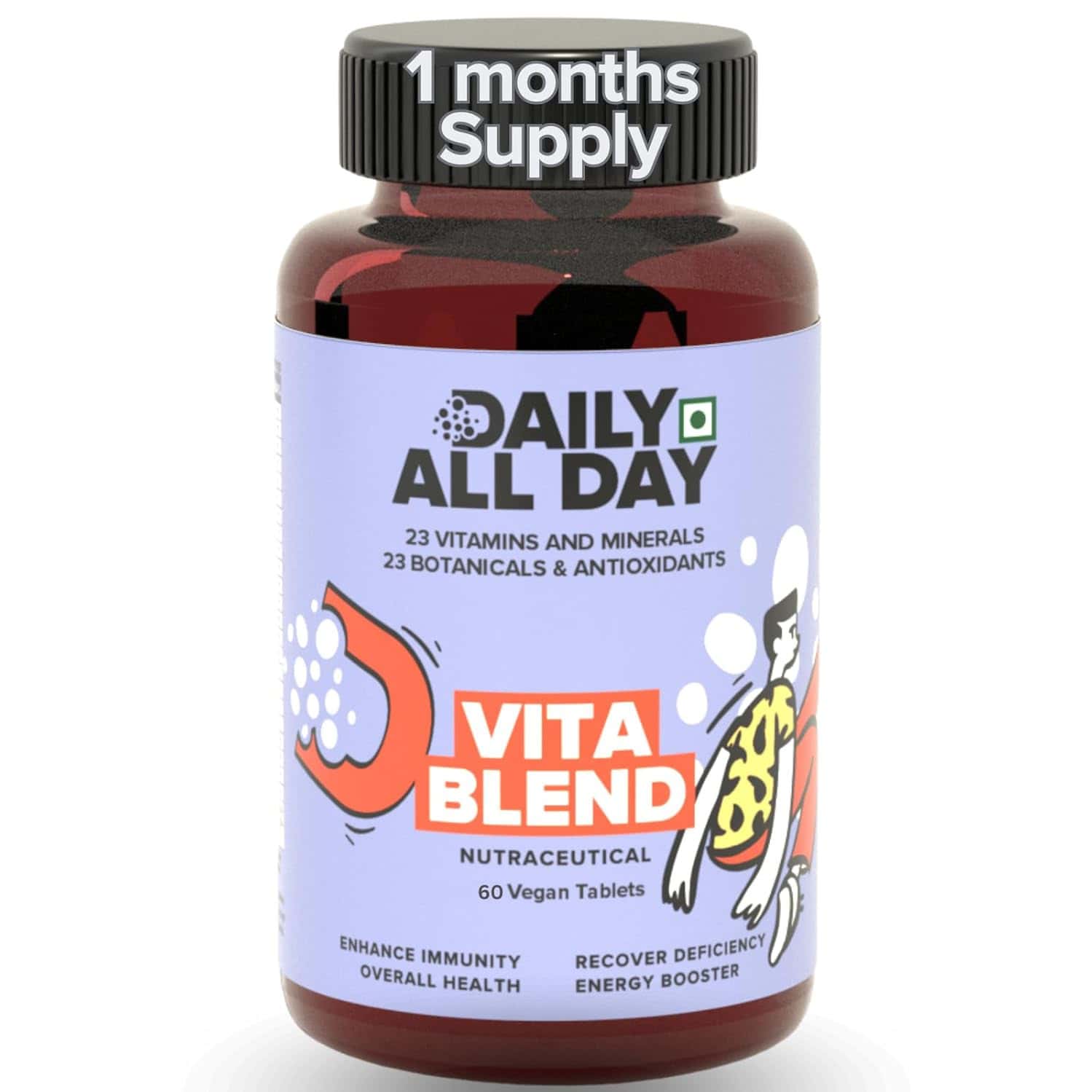 Daily All Day Multivitamin For Men Women | 60 Tablets