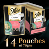 Sheba Fine Premium Kitten (2-12 Months) Wet Cat Food | Chicken Premium Loaf | 14 X 70 G