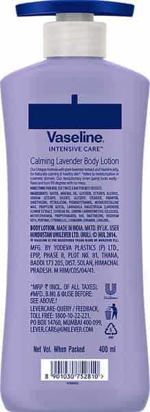 Vaseline Calming Lavender Body Lotion - 400 Ml