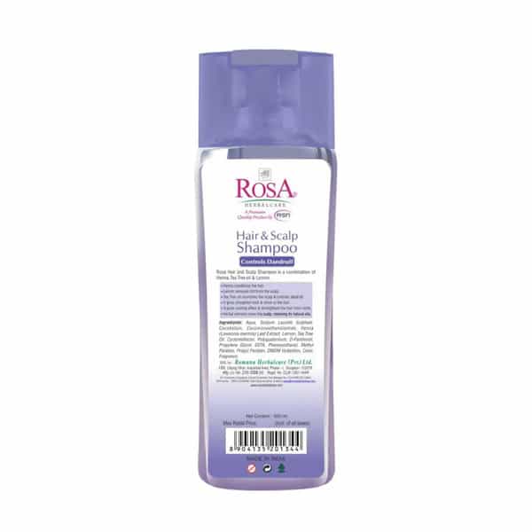 Rosa Hair & Scalp Shampoo With Tea Tree Oil & Lemon L Remove Dandruff From The Scalp I 500Ml