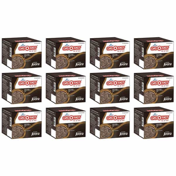 Gas-O-Fast For Relieving Acidity Active Jeera- 24X 5Gsachet X Pack Of 12