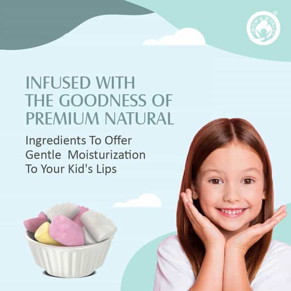 Mom & World Kidsy Natural Marshmallow Lip Balmtested Kids & Baby Lip Balm With Shea Butter 4.5G