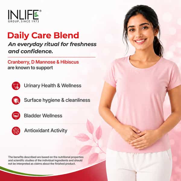 Inlife Cranberry D-Mannose Hibiscus Urinary Tract & Kidney Health - 60 Capsules