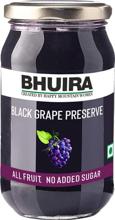 Bhuira Black Grape Apricot Jam Strawberry & Rosemary Three Fruit Marmalade|240g Pack Of 4