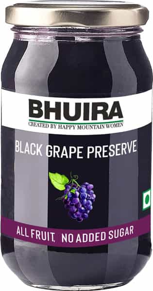 Bhuira Black Grape Apricot Jam Strawberry & Rosemary Three Fruit Marmalade|240G Pack Of 4