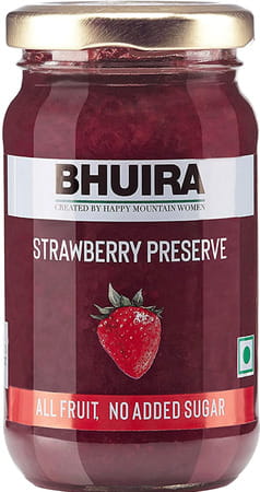 Bhuira Black Grape Apricot Jam Strawberry & Rosemary Three Fruit Marmalade|240g Pack Of 4